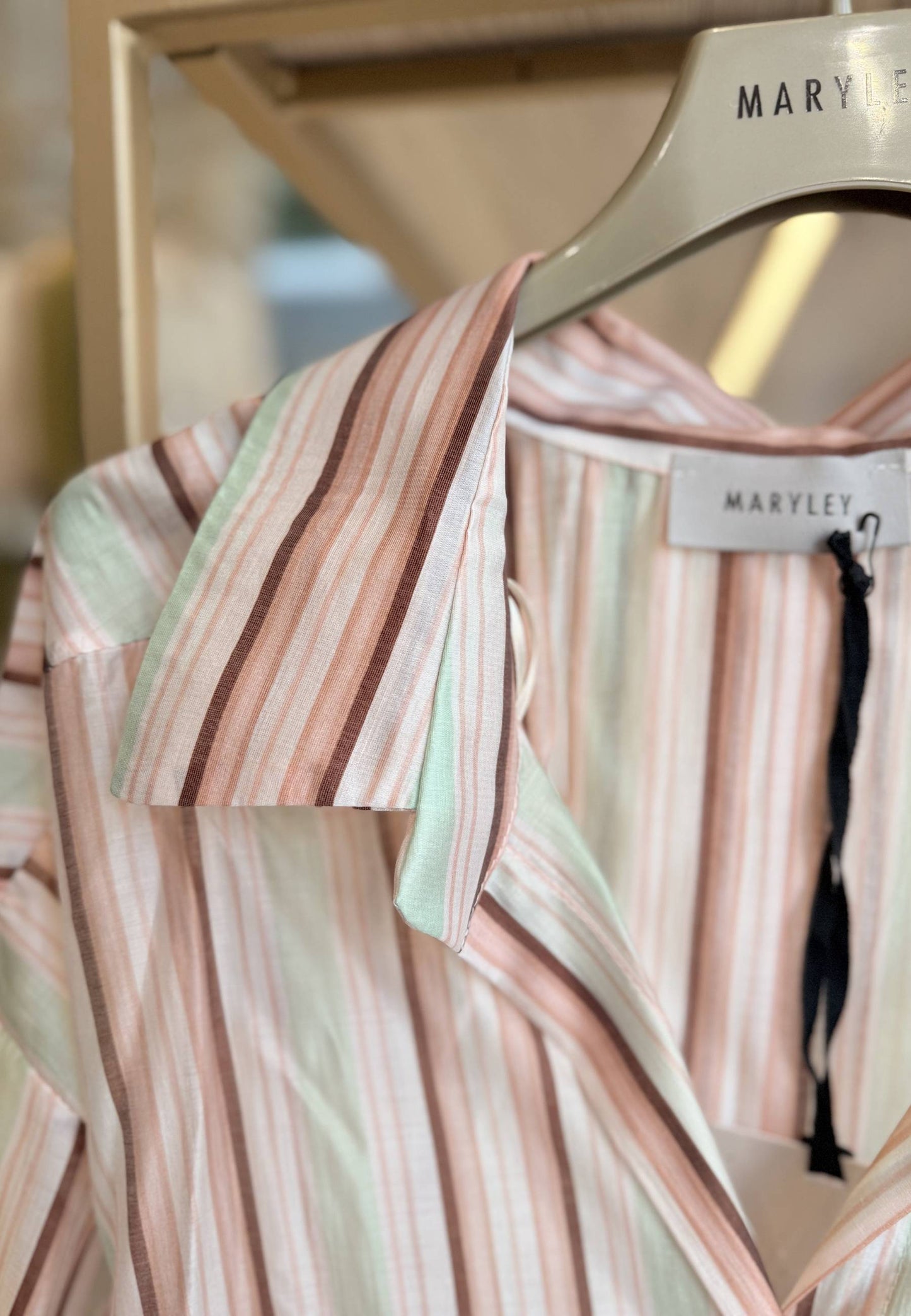 MARYLEY - Camicia Over A Righe Multicolor