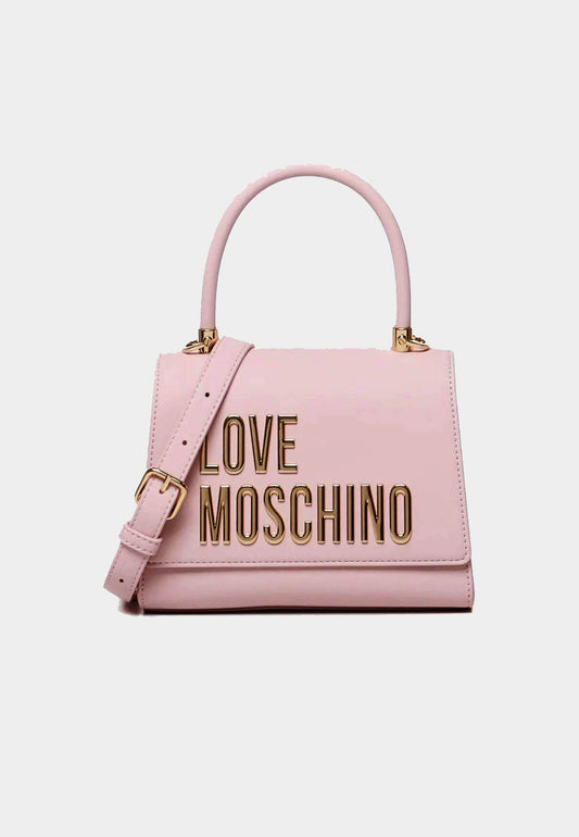 LOVE MOSCHINO - Borsetta A Mano Lettering Rosa