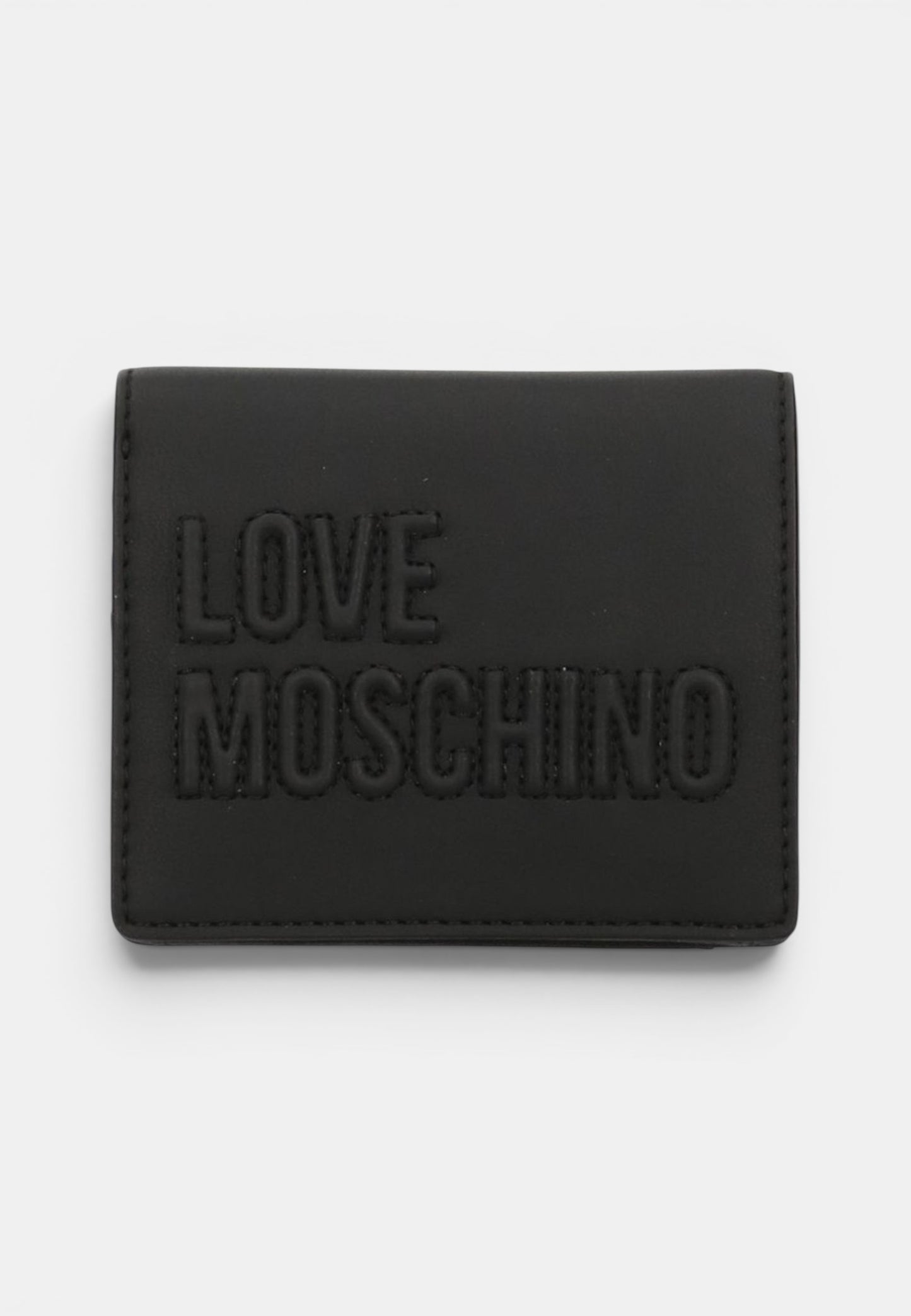 LOVE MOSCHINO - Portafoglio Bifold Signature Nero