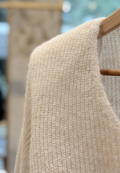 MOTEL - Maglioncino Nodo Lurex Avorio