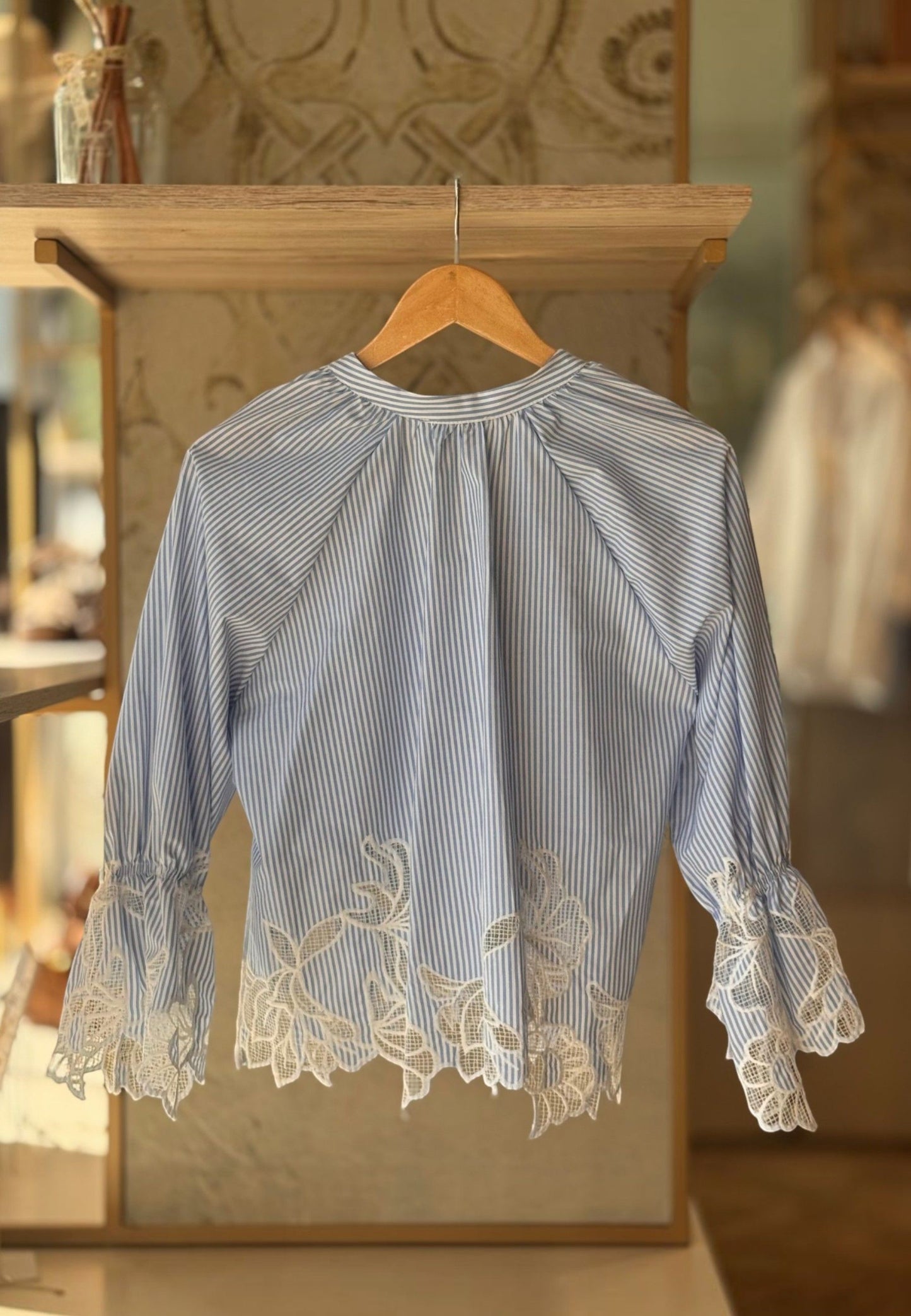 MOTEL - Camicia A Righe Pizzo