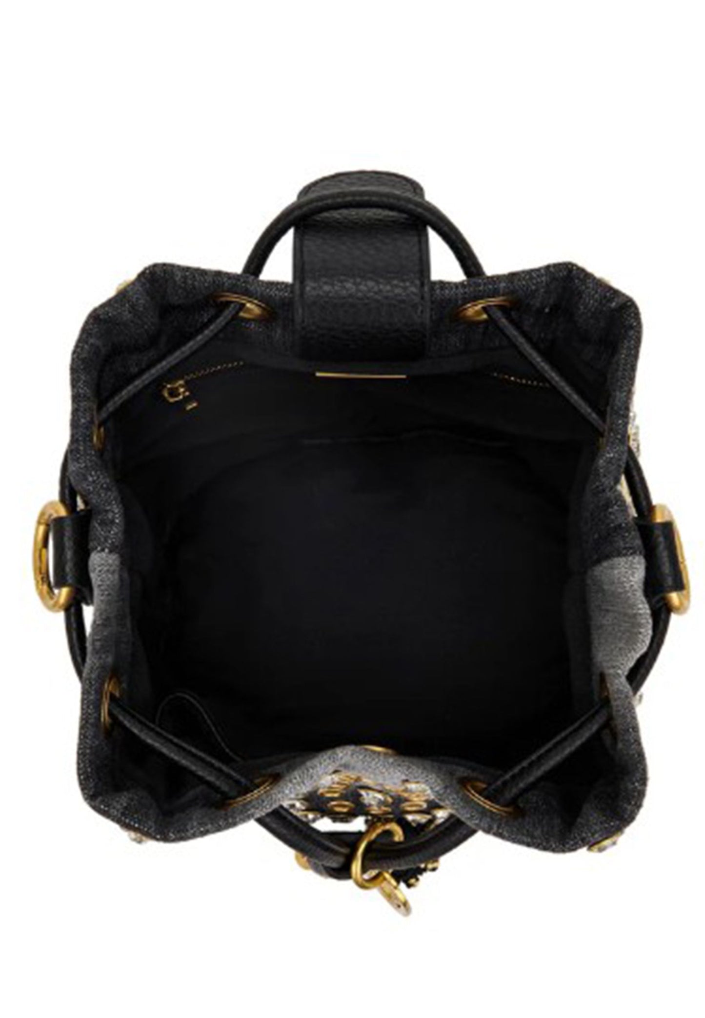 LA CARRIE - Secchiello Strass Andromeda Canvas Nero