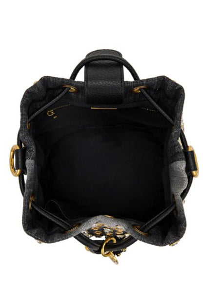 LA CARRIE - Secchiello Strass Andromeda Canvas Nero