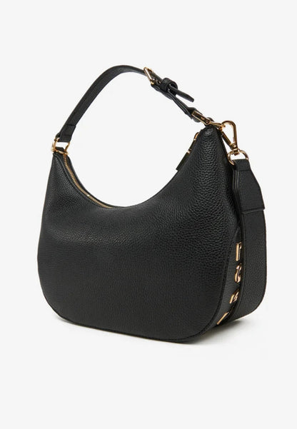 LOVE MOSCHINO - Borsa Hobo Lettering Nero Gold