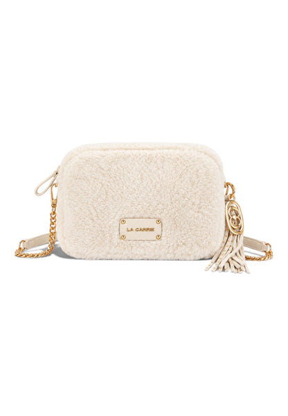 LA CARRIE - Borsa A Tracolla TEDDY ECO FUR Avorio