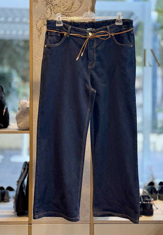 SUSY STAR CURVY - Jeans A Palazzo Denim Scuro