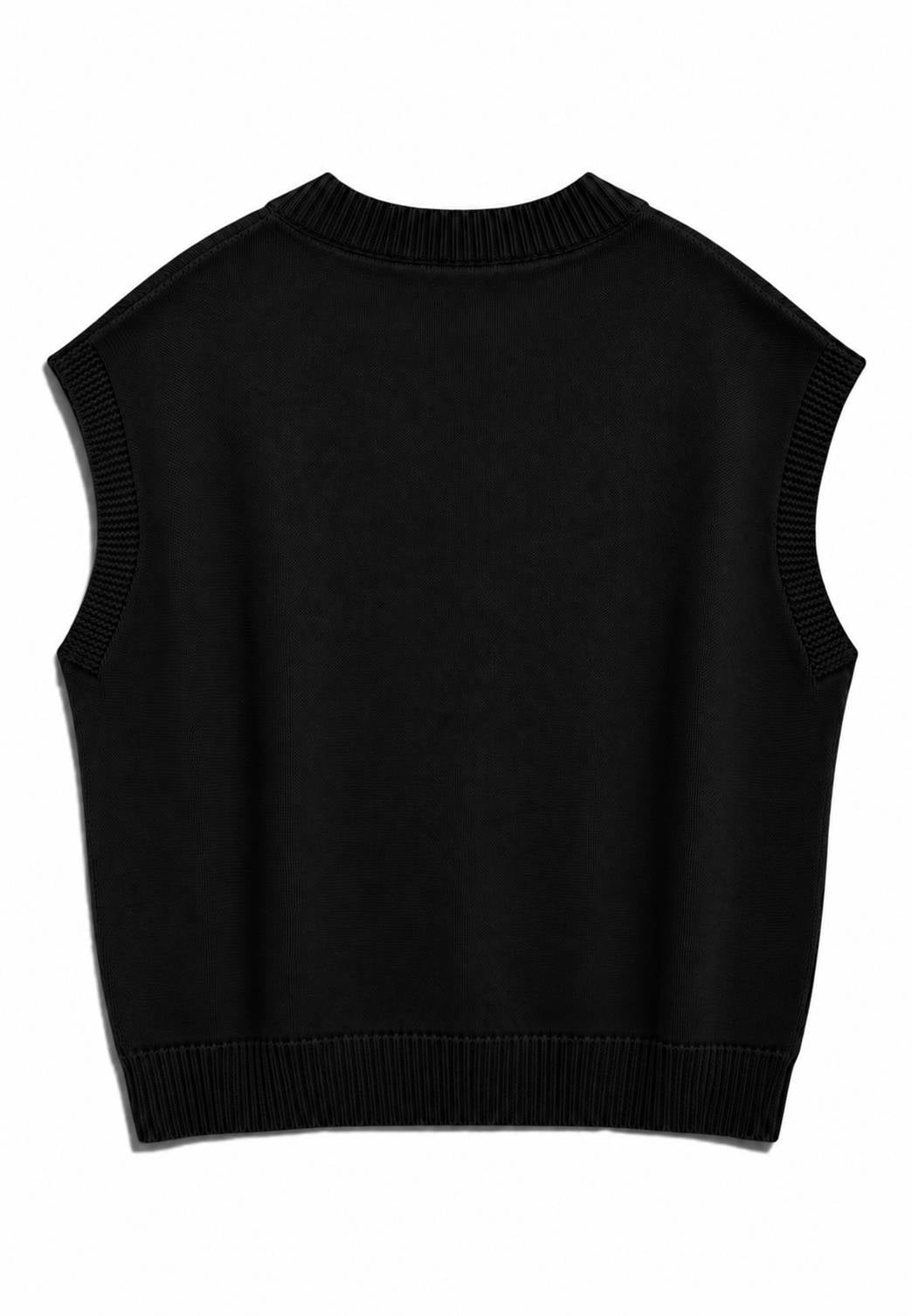 MOTEL - Gilet In Pizzo Nero