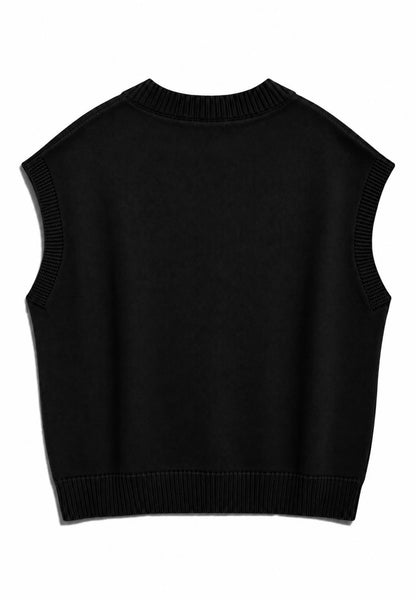 MOTEL - Gilet In Pizzo Nero