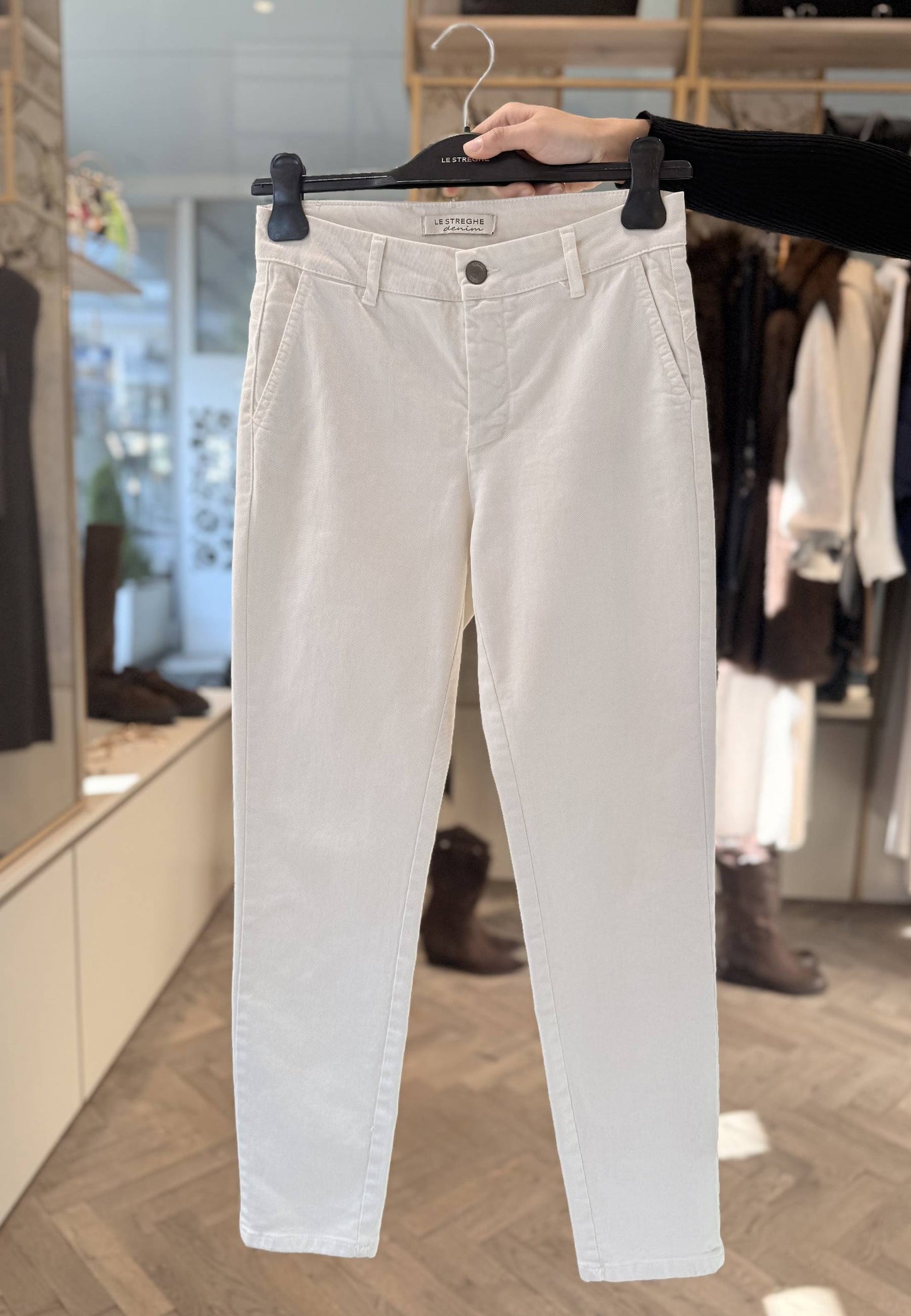 LE STREGHE - Jeans Skinny In Bull Denim Latte