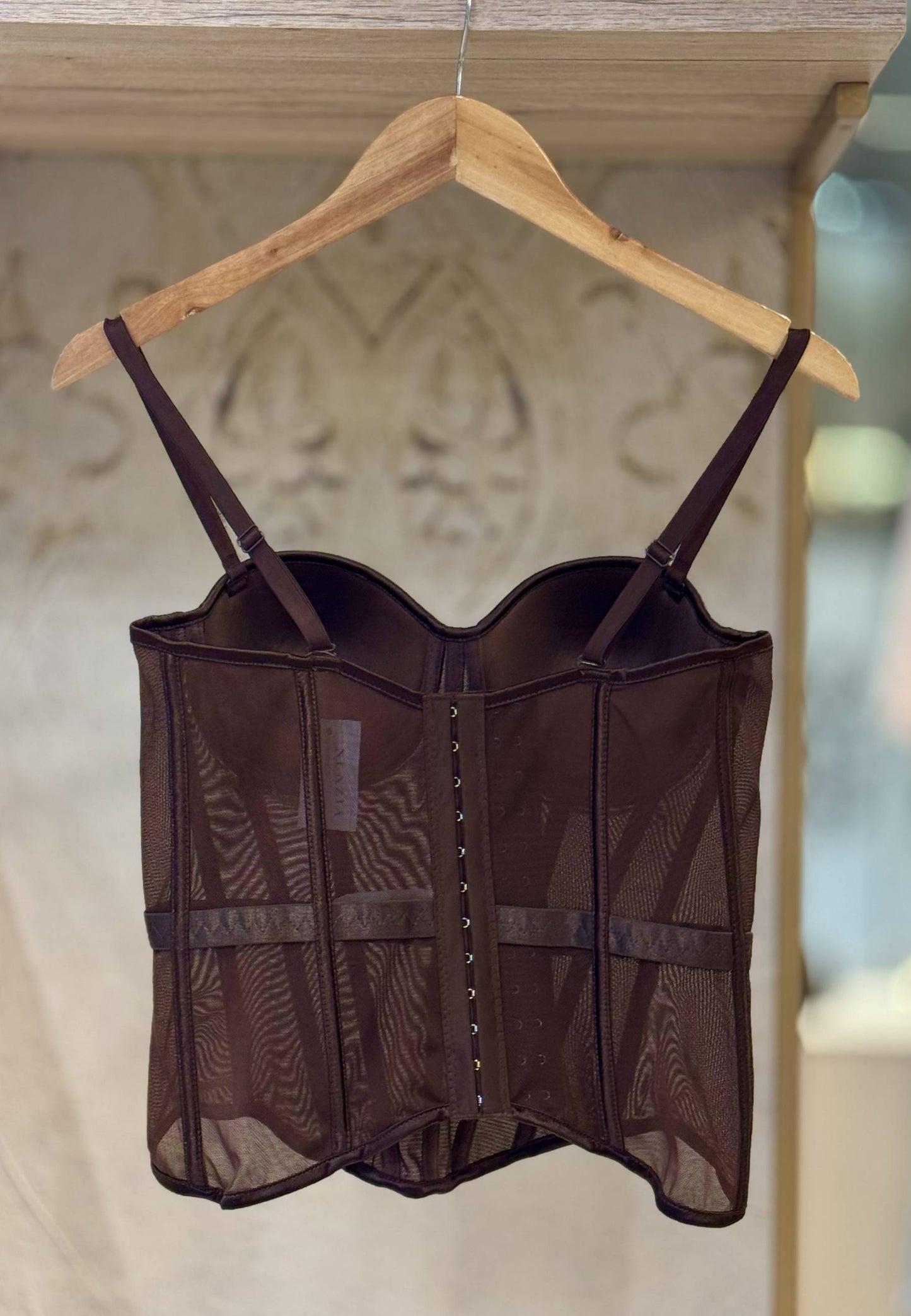 NUNZIA - Corsetto Bustier Marrone