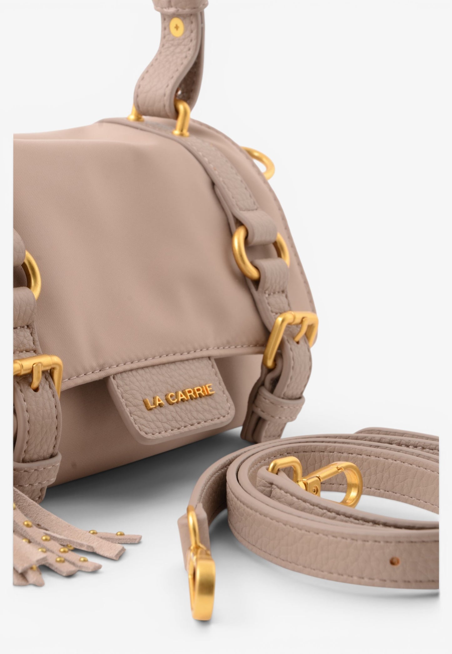LA CARRIE - Borsa Satchel Dark Nylon Taupe
