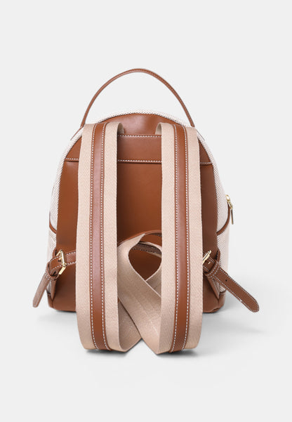 LOVE MOSCHINO - Zaino In Canvas Cuoio