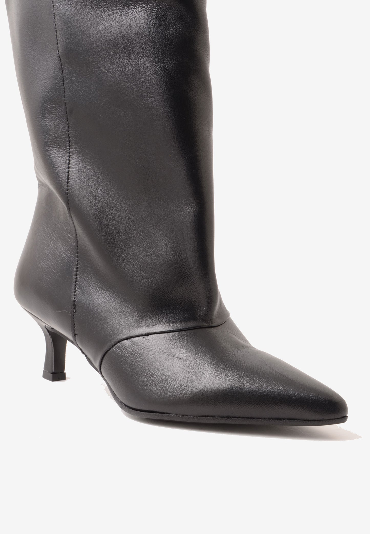 DIVINE FOLLIE - Stivale Alto Tacco Basso Nero