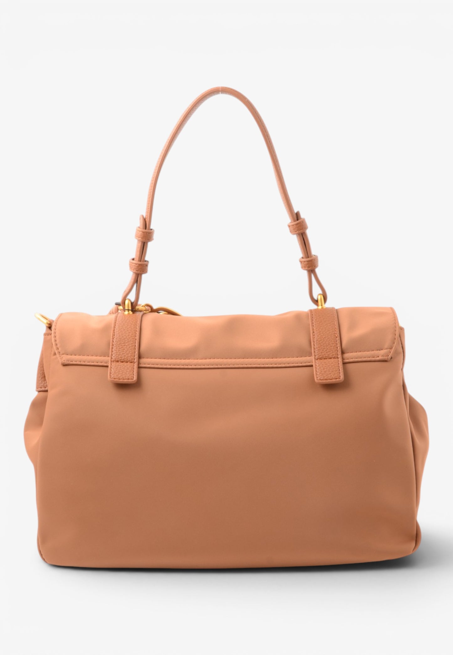 LA CARRIE - Shopping Bag DARK NYLON Cuoio