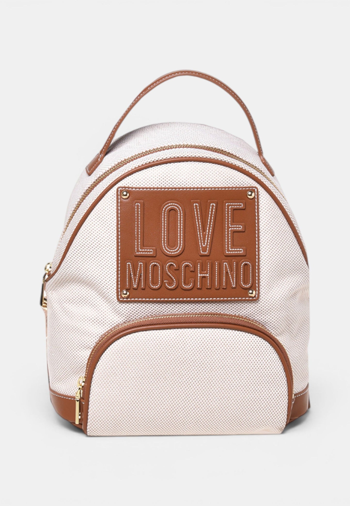 LOVE MOSCHINO - Zaino In Canvas Cuoio