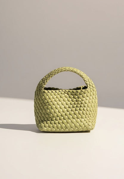 NUNZIA - Mini Bag Intreccio Verde Salvia