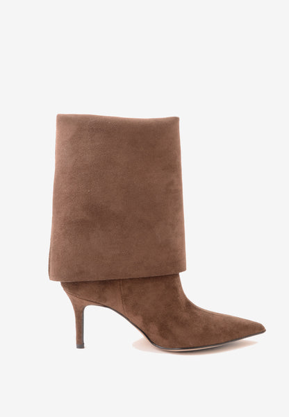 DIVINE FOLLIE - Tronchetto Tubolare Camoscio Caffe