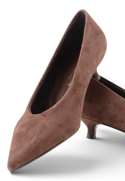 DIVINE FOLLIE - Décolleté Con Tacco Kitten Heel Moka