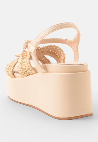 GOLD&GOLD - Sandalo Zeppa Beige