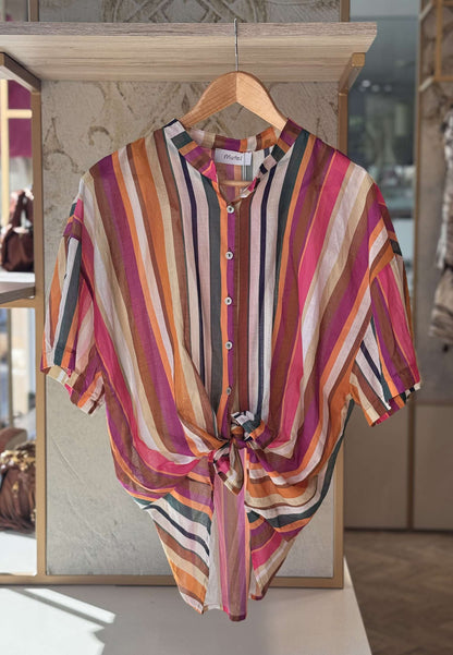 MOTEL - Camicia A Righe Multicolor