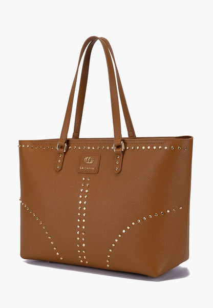 LA CARRIE - Shopping Bag Frivolous Cuoio