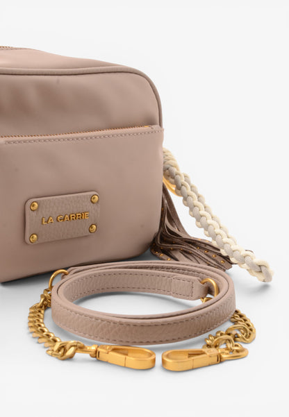 LA CARRIE - Borsetta a Tracolla DARK NYLON Taupe