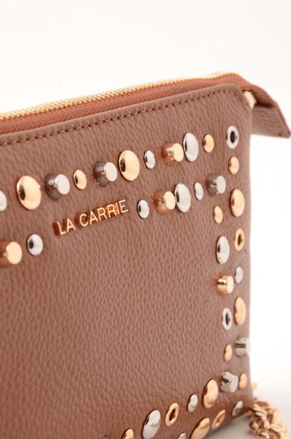 LA CARRIE - Pochette Portafoglio Explosion Vera Pelle Cuoio