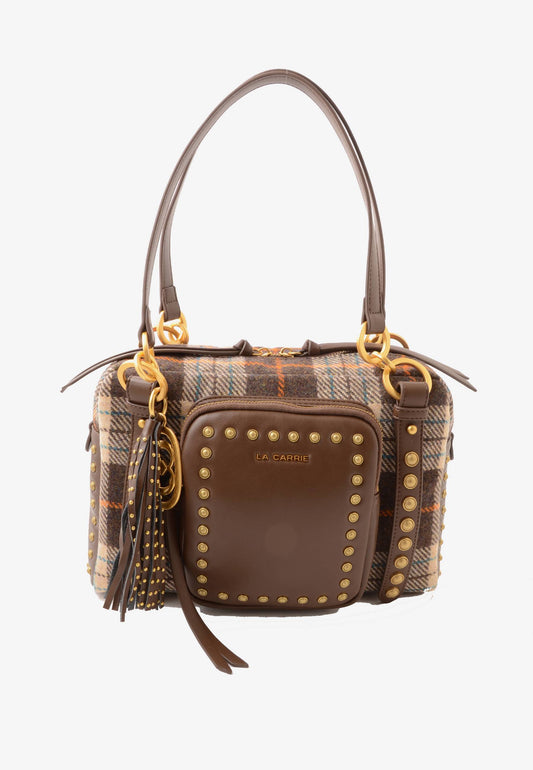 LA CARRIE - Borsa A Spalla Scottish Marrone