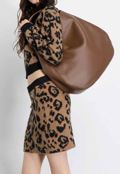 GAELLE - Borsa a Spalla Marrone Bruciato