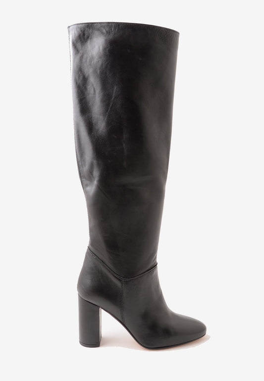 DIVINE FOLLIE - Stivale Alto In Nappa Nero