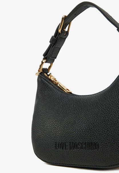 LOVE MOSCHINO - Borsetta Hobo Lettering Nero