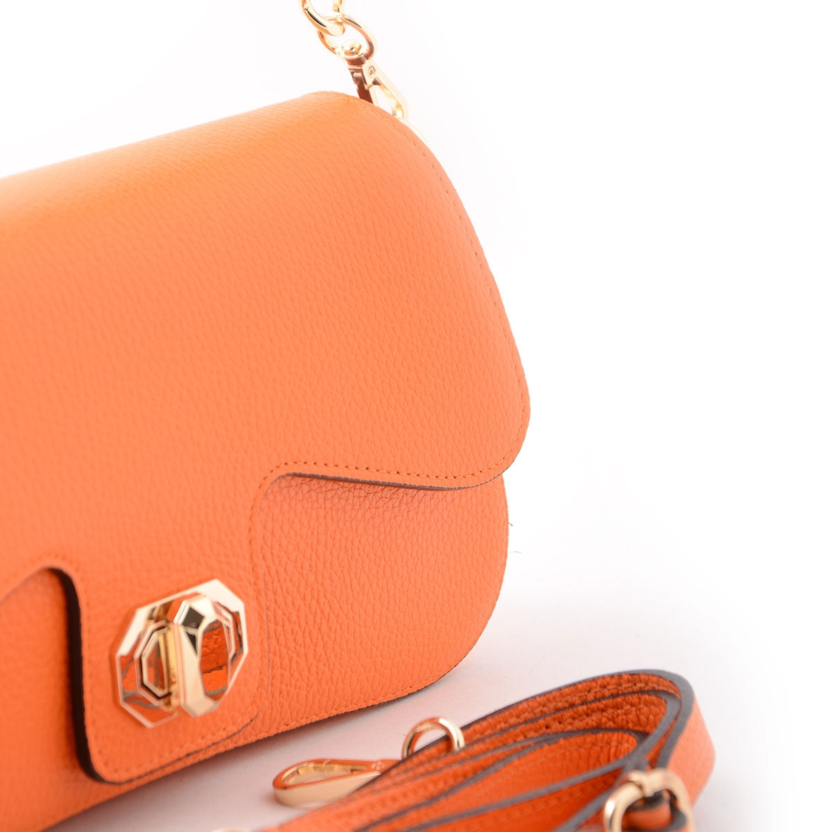 Tracolla Orange Donna Nyou Vera Pelle  S21.13004