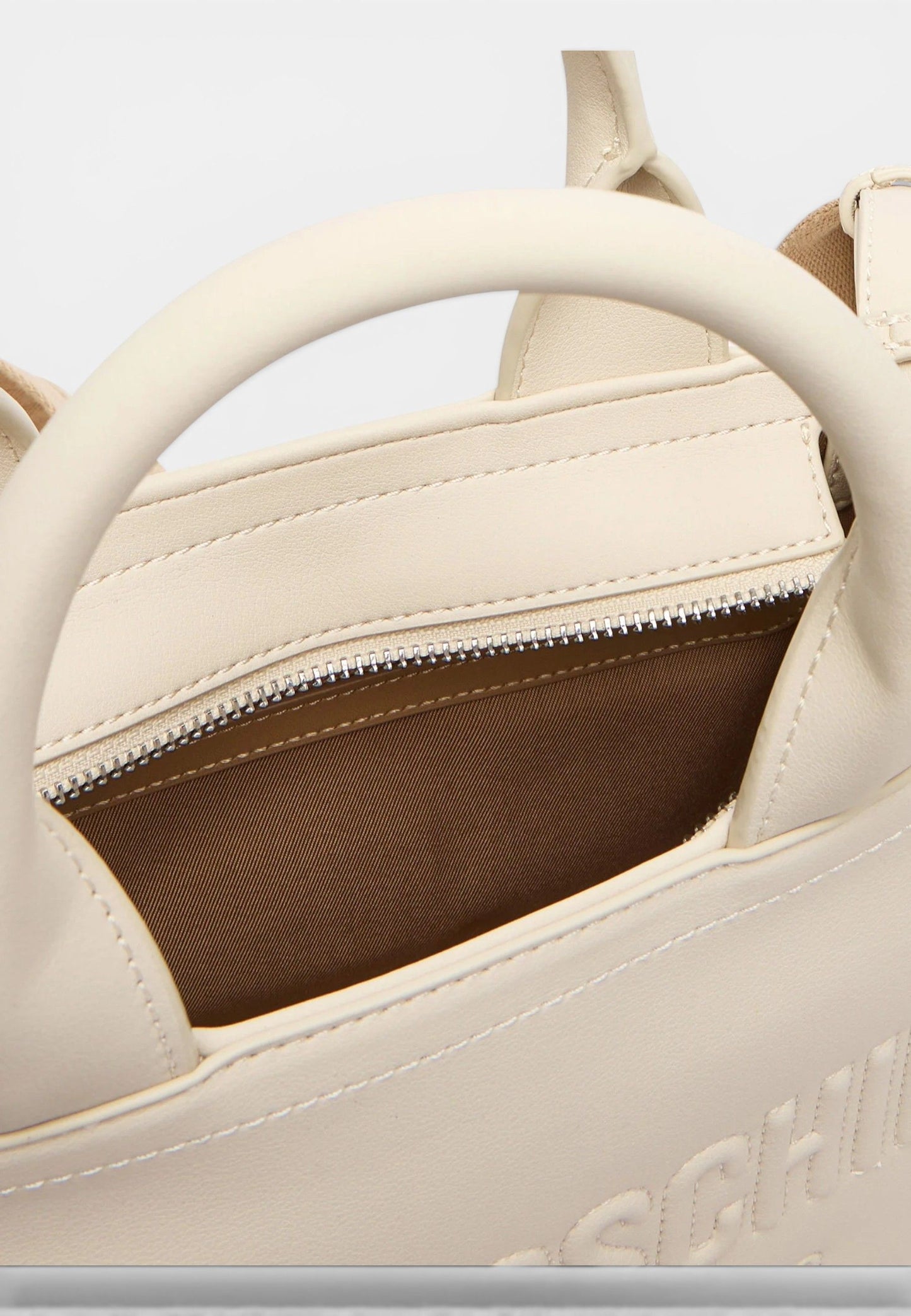 LOVE MOSCHINO - Borsa A Mano Signature Avorio