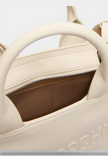 LOVE MOSCHINO - Borsa A Mano Signature Avorio