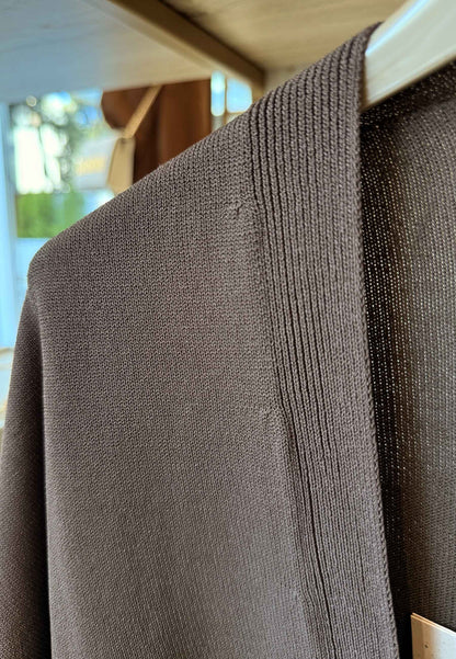 MARYLEY - Cardigan In Maglia Marrone