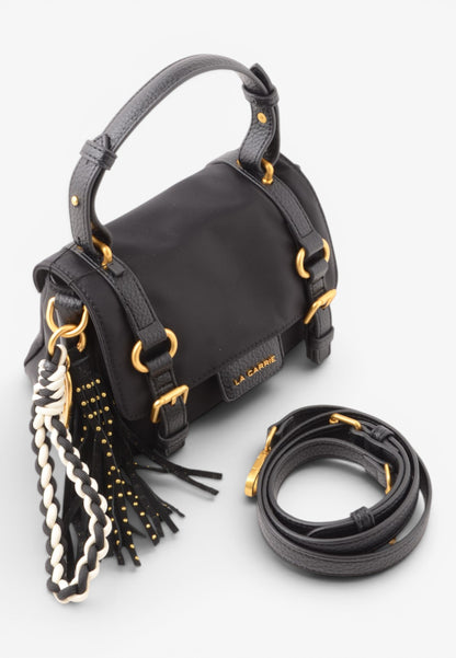 LA CARRIE - Borsa Satchel Dark Nylon Nero