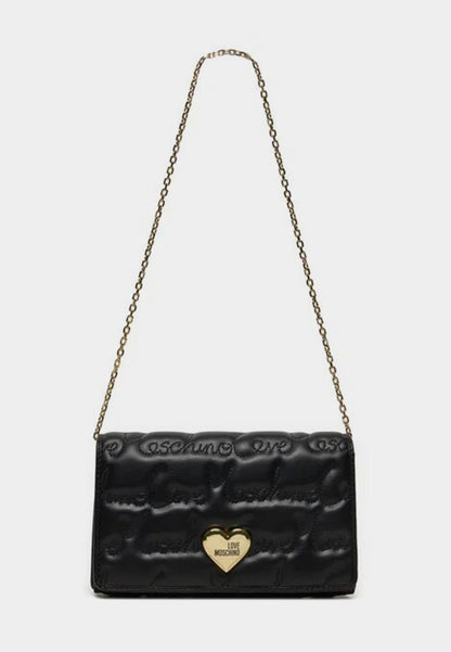 LOVE MOSCHINO – Schwarze Umhängetasche „Love Writing“.