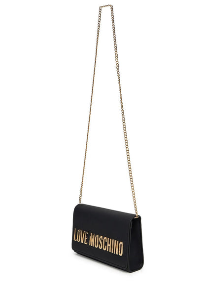 LOVE MOSCHINO - Borsetta A Tracolla Lettering Soft Touch Nero