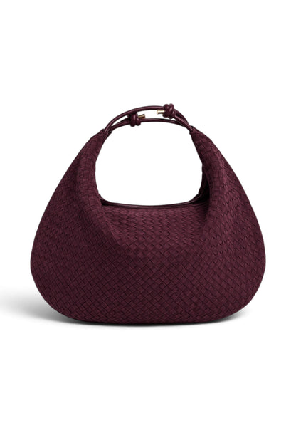 NUNZIA - Hobo Bag Scamosciata Vino