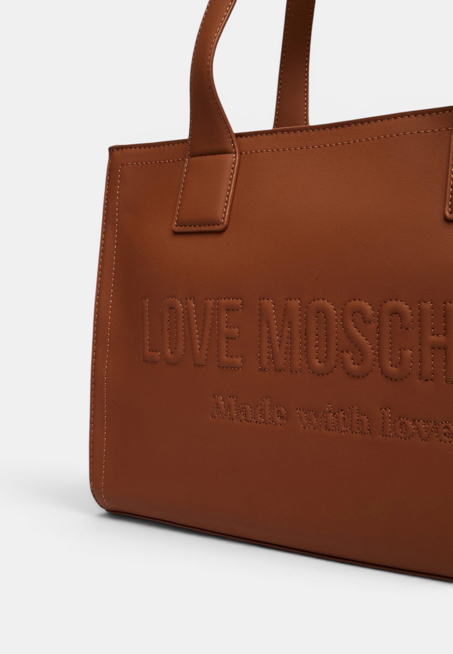 LOVE MOSCHINO - Shopping Bag Signature Cuoio