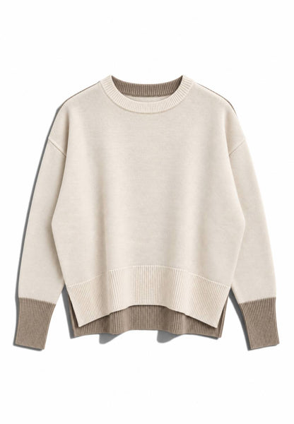 MOTEL - Maglione Bi-Colore Panna