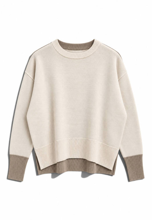 MOTEL - Maglione Bi-Colore Panna
