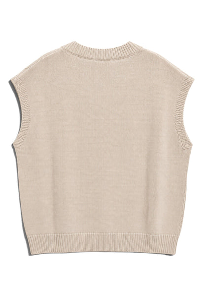 MOTEL - Gilet In Pizzo Panna