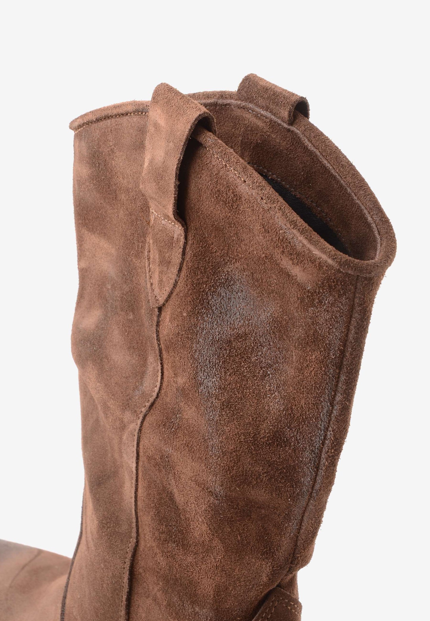 DIVINE FOLLIE - Stivale Texano Camoscio Moro