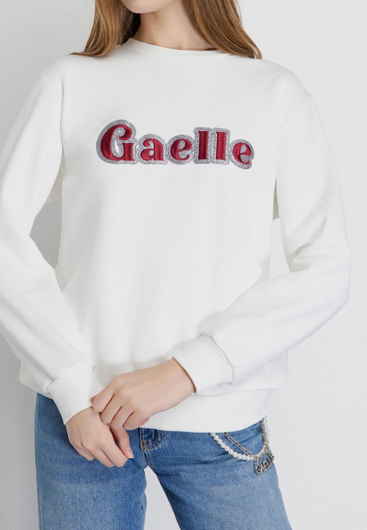 GAELLE - Felpa paricollo Off White