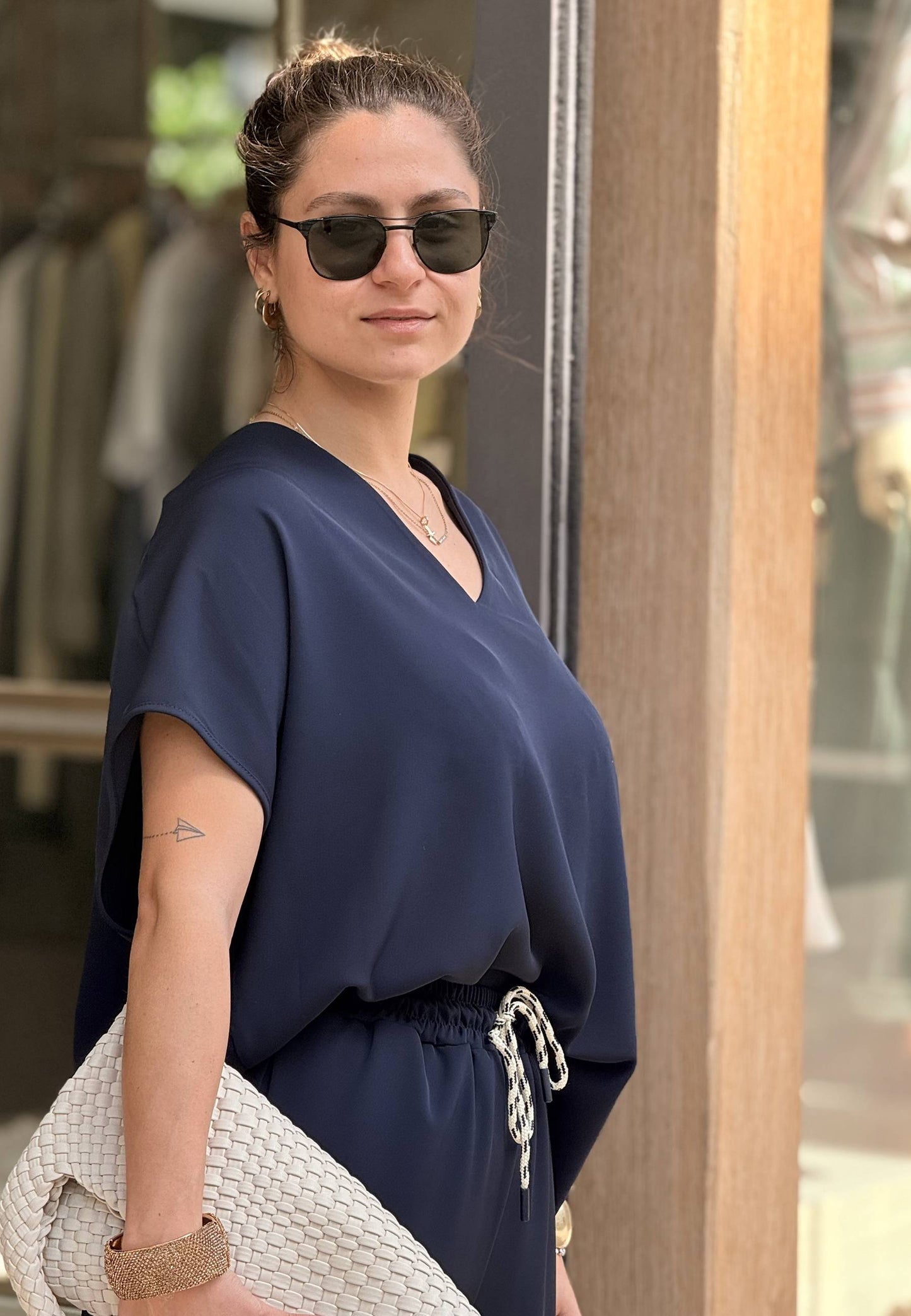 SUSY STAR CURVY - Completo Blusa + Pantalone Blu