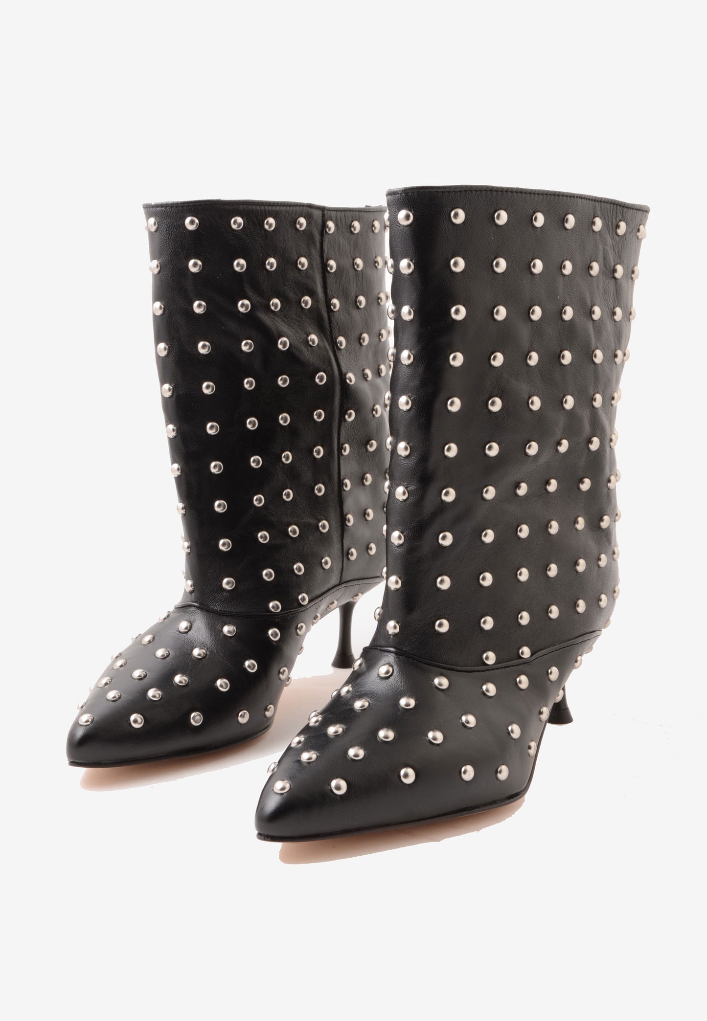 DIVINE FOLLIE - Stivale Nappa con Borchie Nero