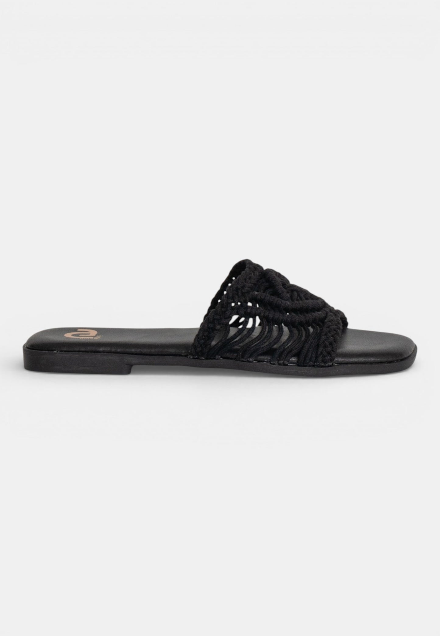 GOLD&GOLD - Ciabattina Macramè Nero
