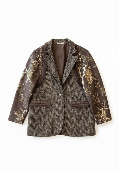 LE STREGHE - Giacca Over Monopetto Fantasia