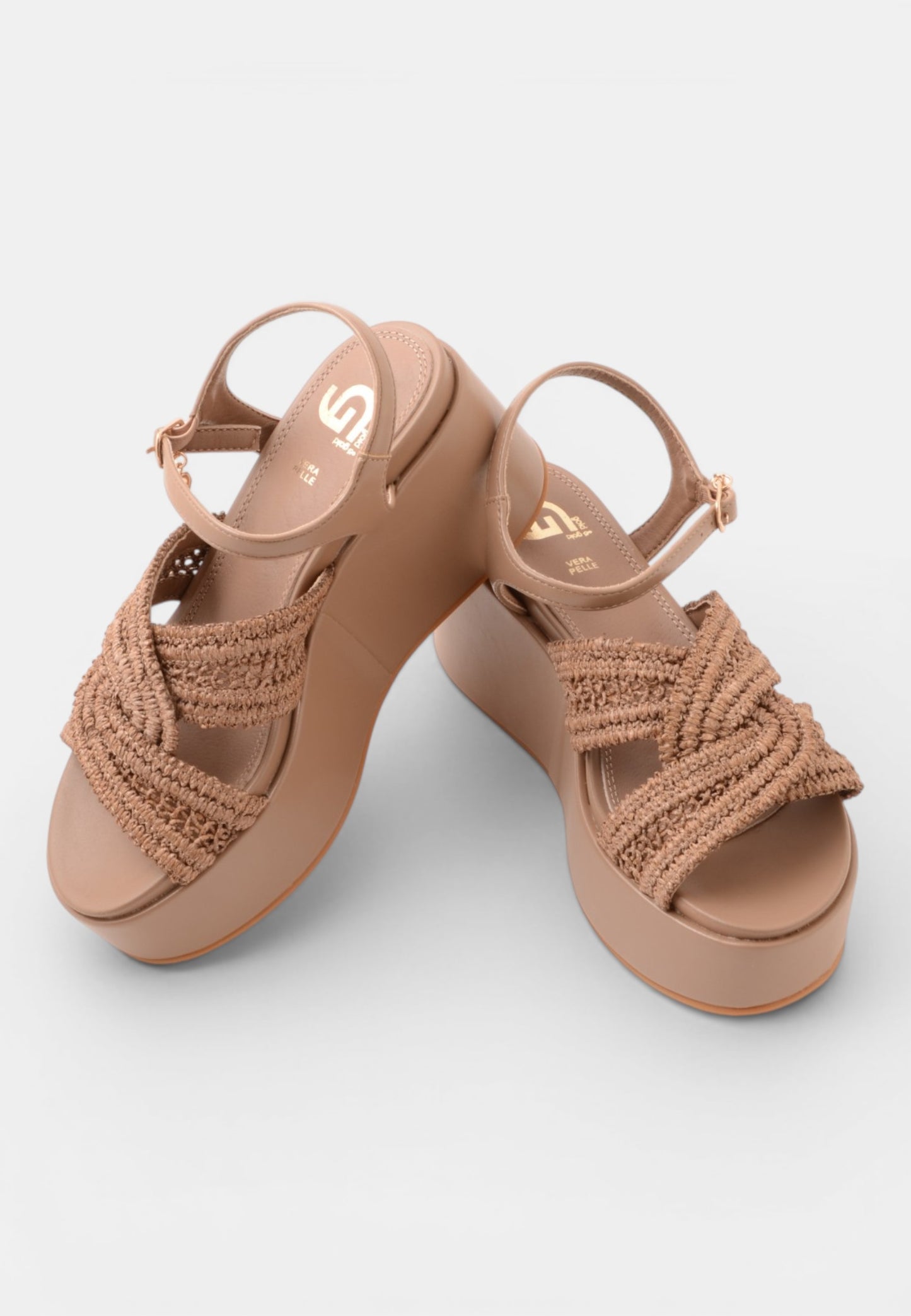 GOLD&GOLD - Sandalo Zeppa Mocha